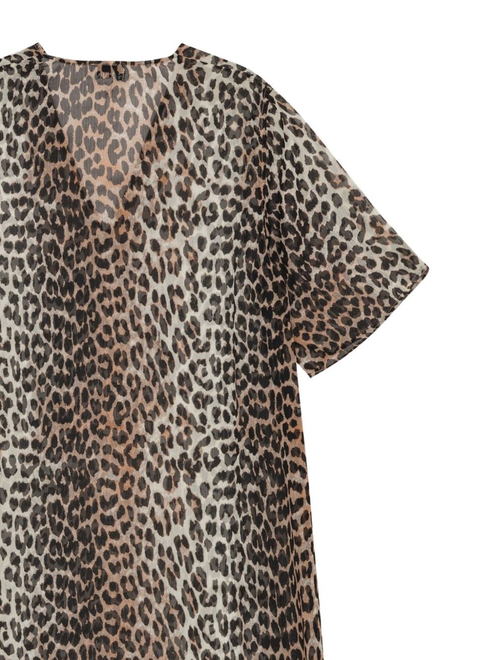 leopard-print ruffled dress - 2