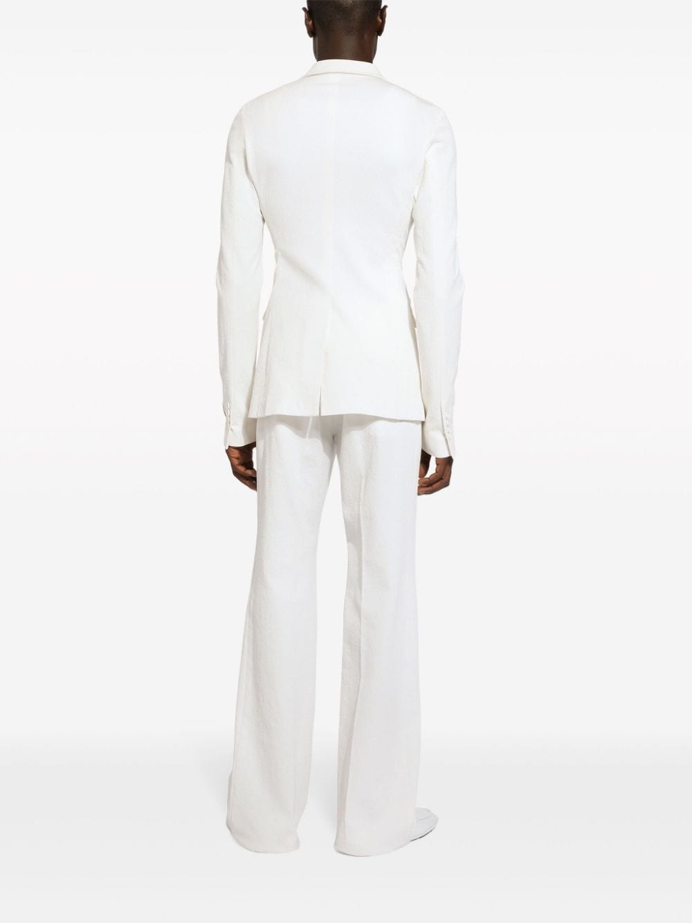 double-breasted crepe blazer - 4
