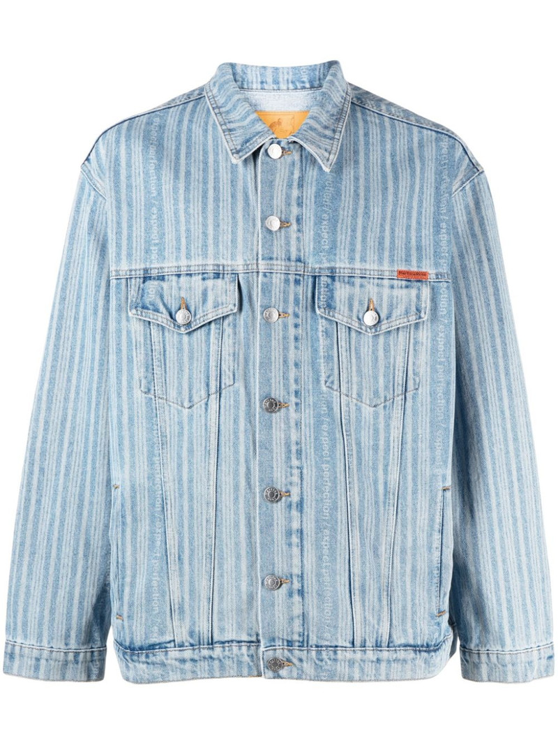 striped denim jacket 1