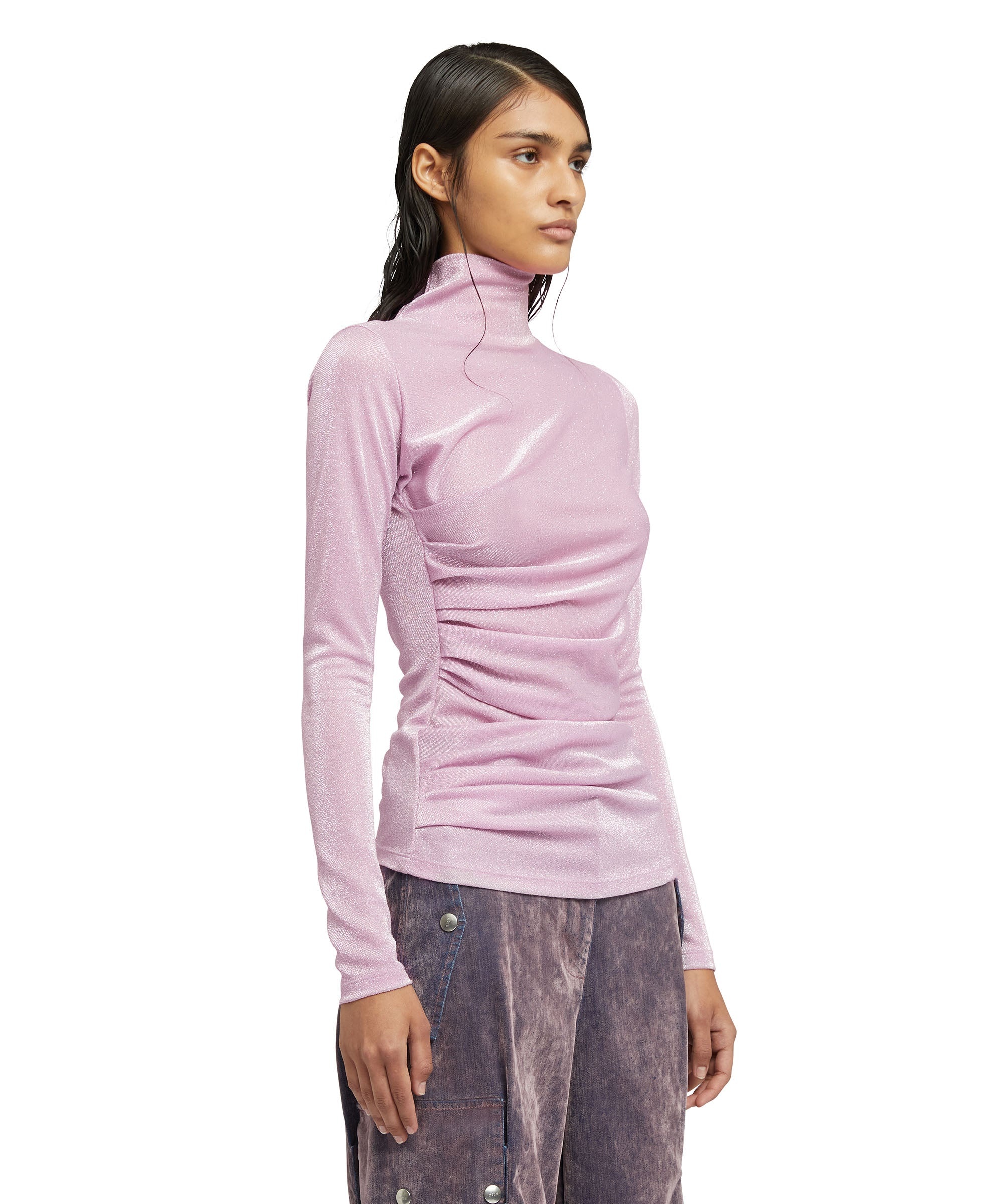 Top in fluid glittery jersey - 4