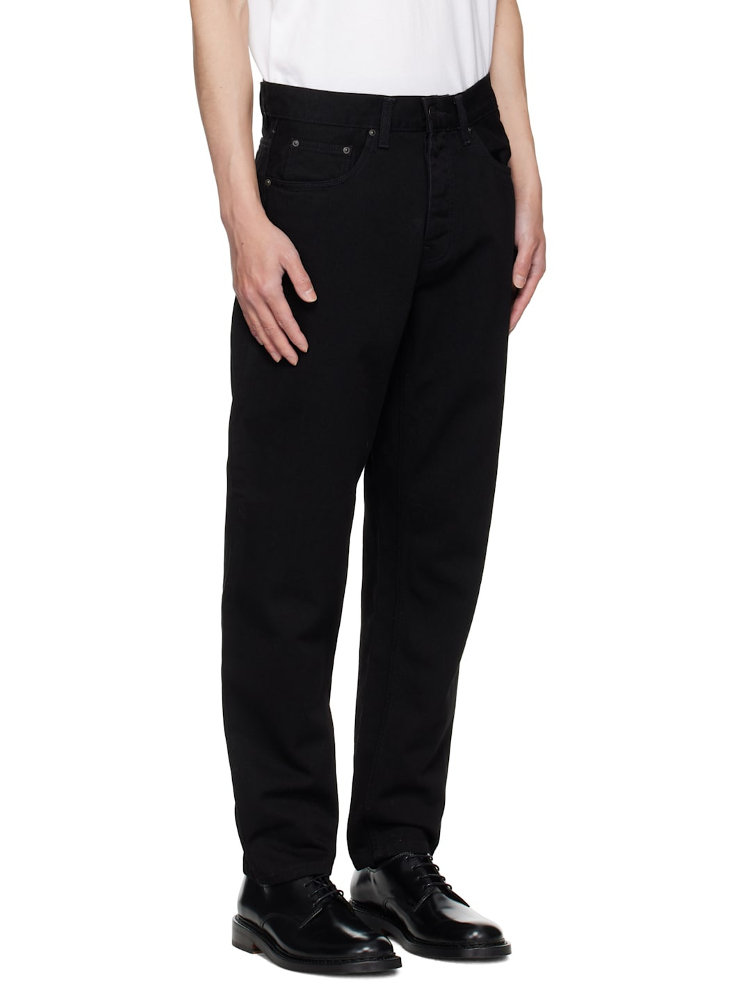 Black Single Knee Trousers - 2
