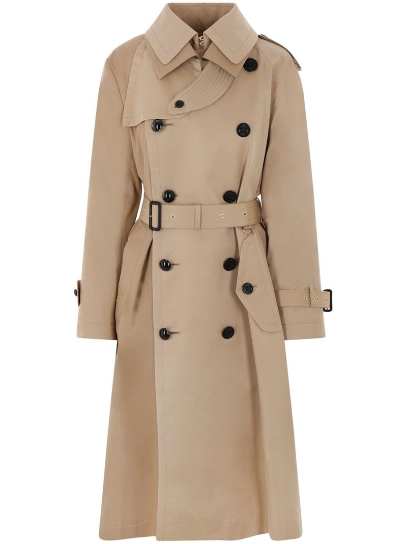 double-breasted twill trench coat 1