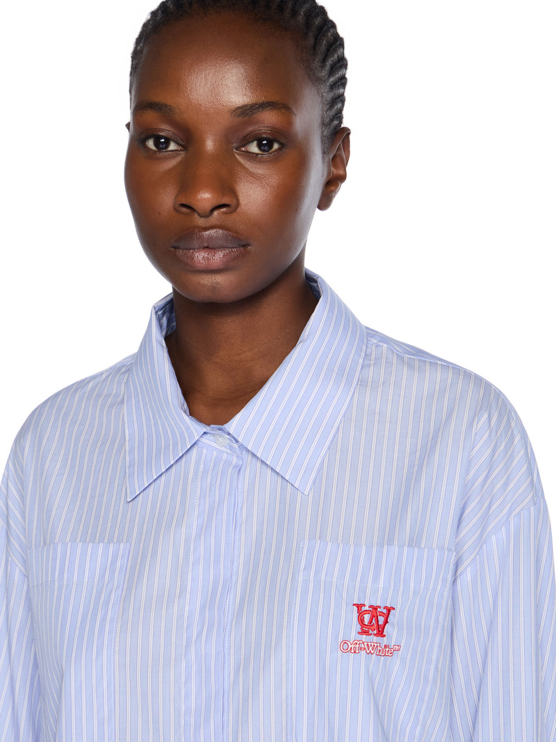 Striped Poplin Shirt Dress 5