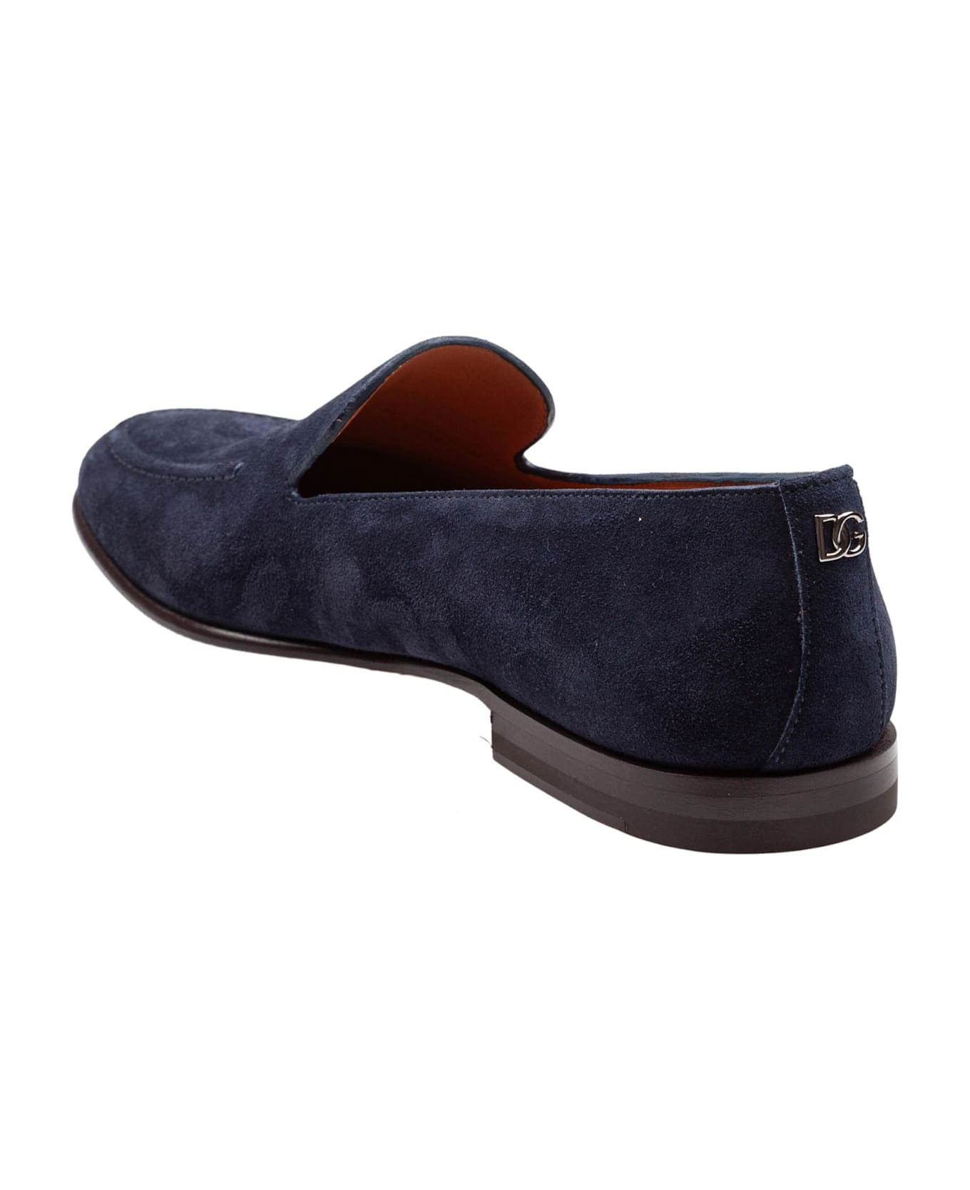Calfskin Crust Moccasin Color Blue - 4