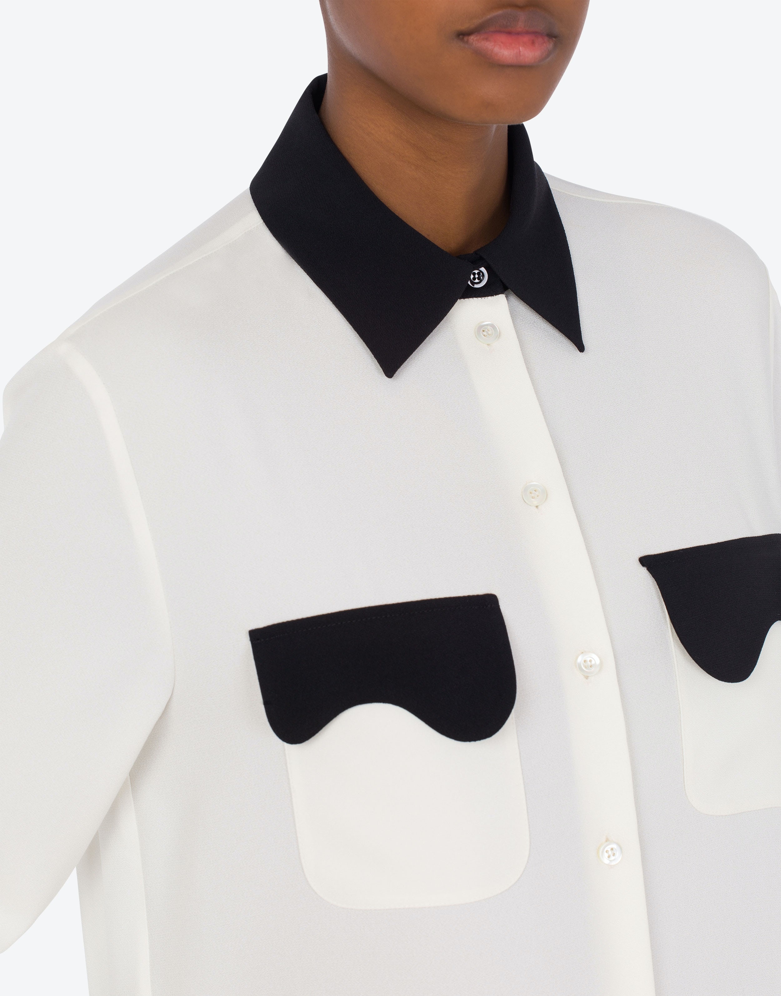 MORPHED POCKETS ENVERS SATIN SHIRT - 4