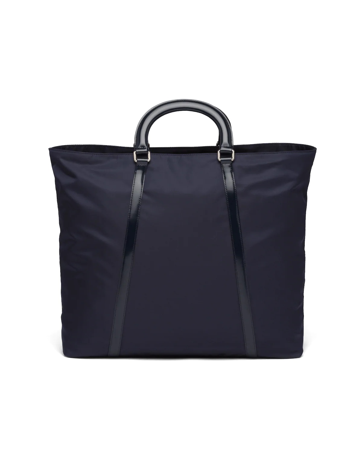 Large nylon and leather tote - 4