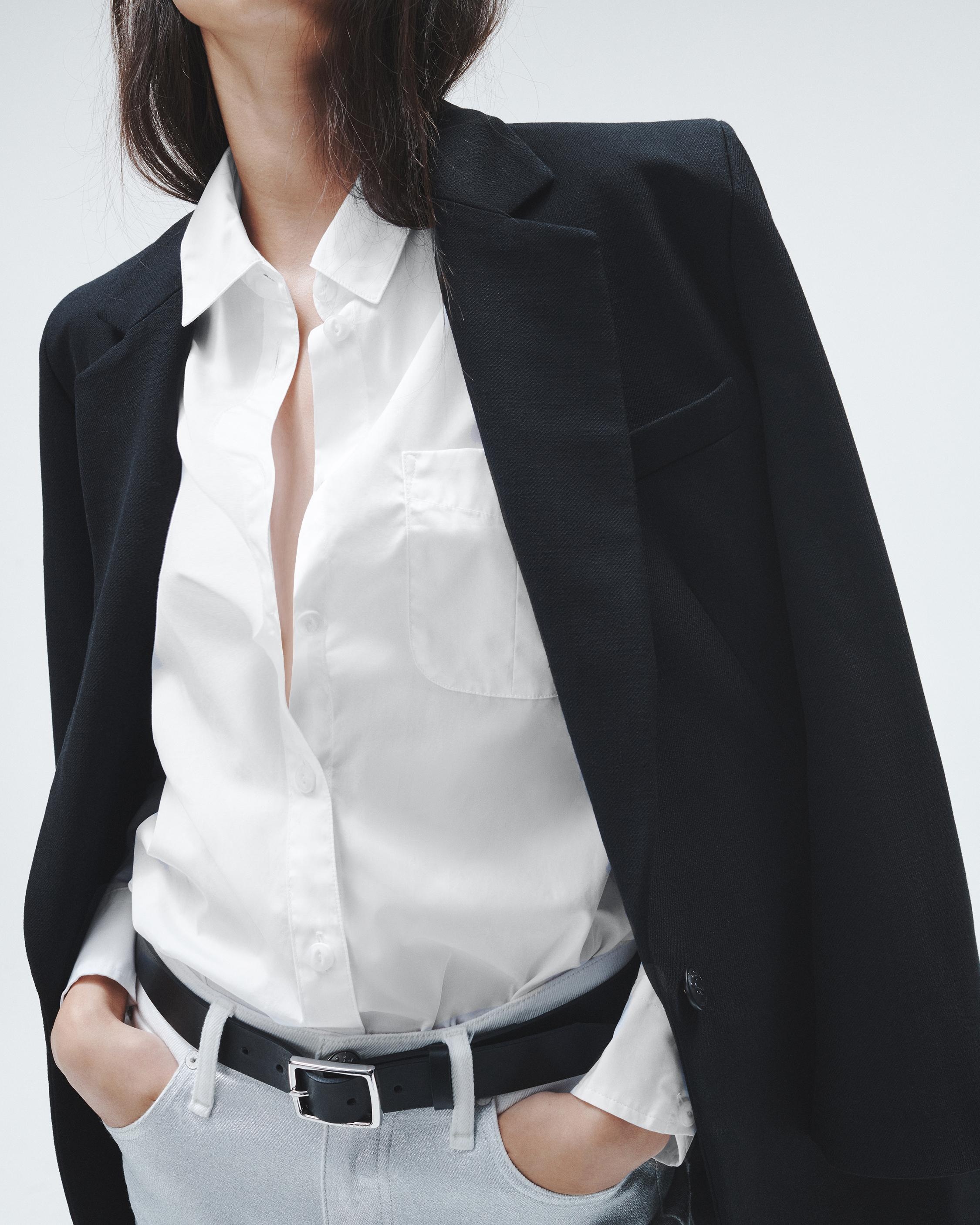Maxine Cotton Poplin Shirt
Classic Fit Button Down - 7
