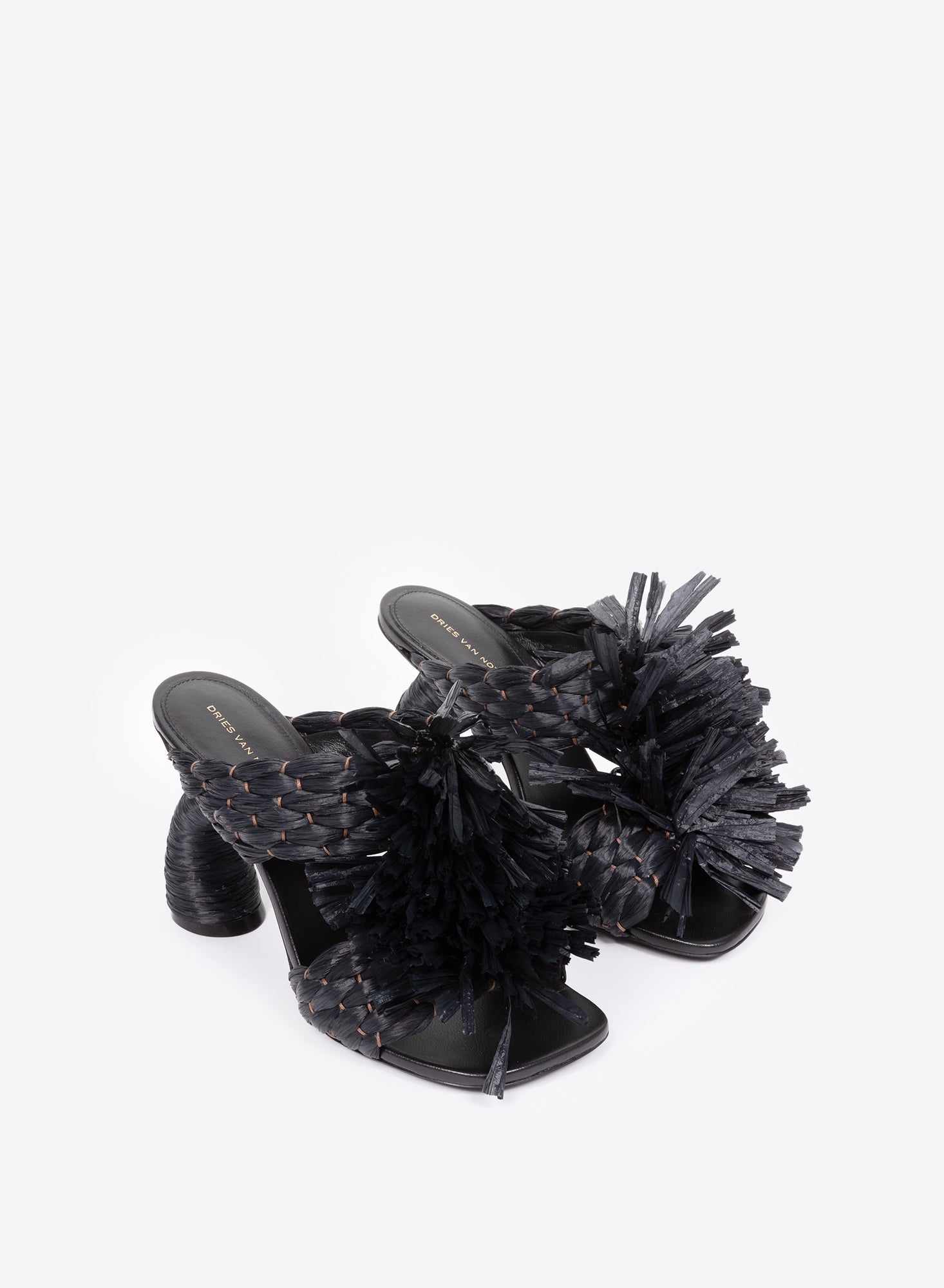 WOVEN RAFFIA MULES - 3