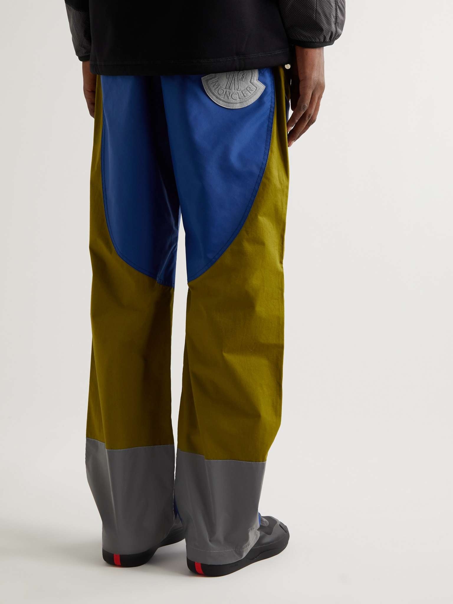 2 Moncler 1952 Straight-Leg Panelled Colour-Block Cotton Trousers - 4