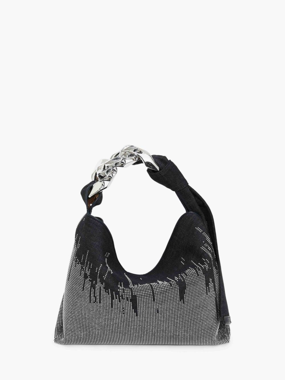 SMALL CHAIN HOBO - HOTFIX DENIM SHOULDER BAG - 3