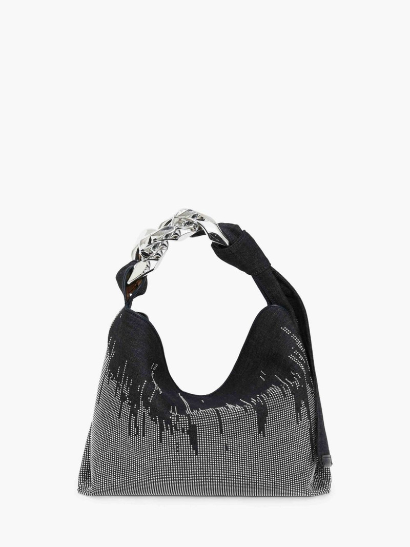 SMALL CHAIN HOBO - HOTFIX DENIM SHOULDER BAG 3