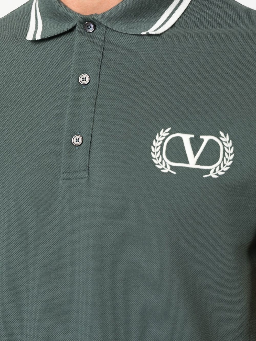 embroidered VLogo polo shirt - 5