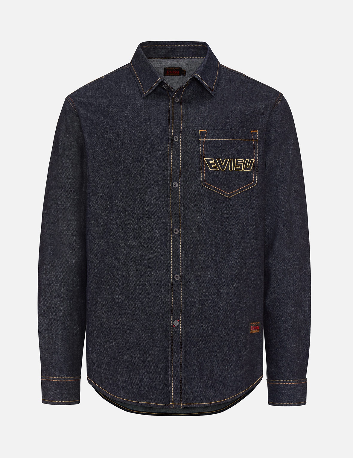 RAIJIN EMBROIDERED DENIM SHIRT - 1