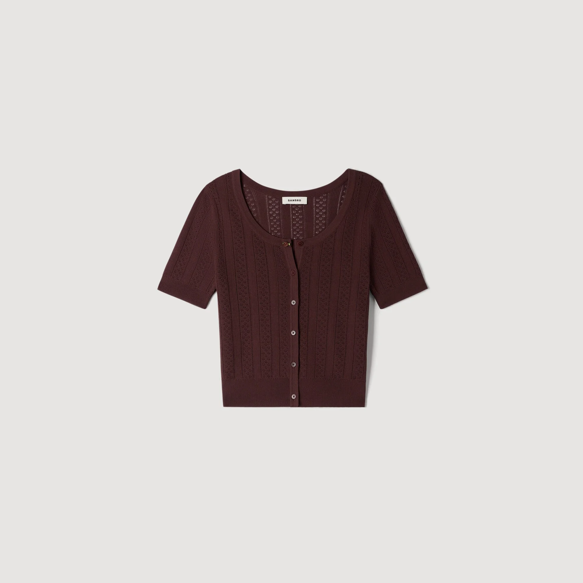 POINTELLE KNIT TOP - 1