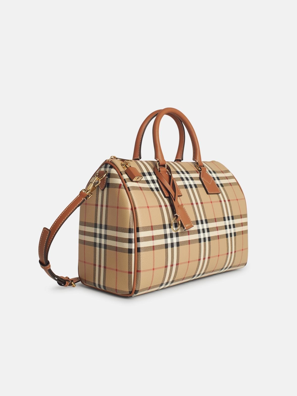 'BOWLING' BEIGE LEATHER BAG - 2