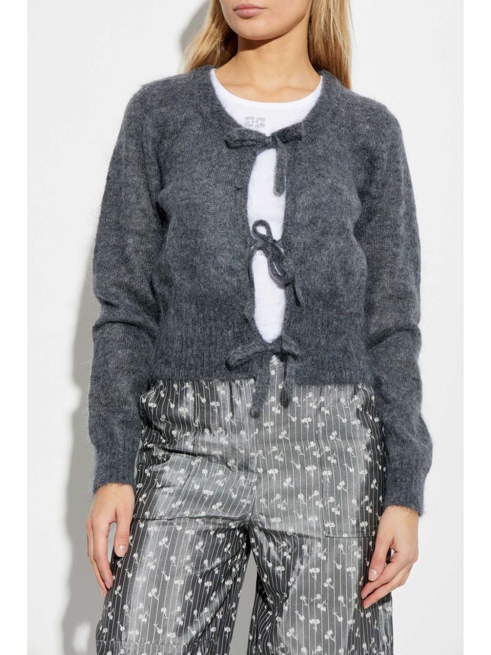 self-tie fastening cardigan - 3