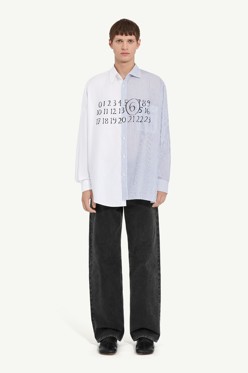 MM6 Maison Margiela Numeric asymmetric shirt outlook