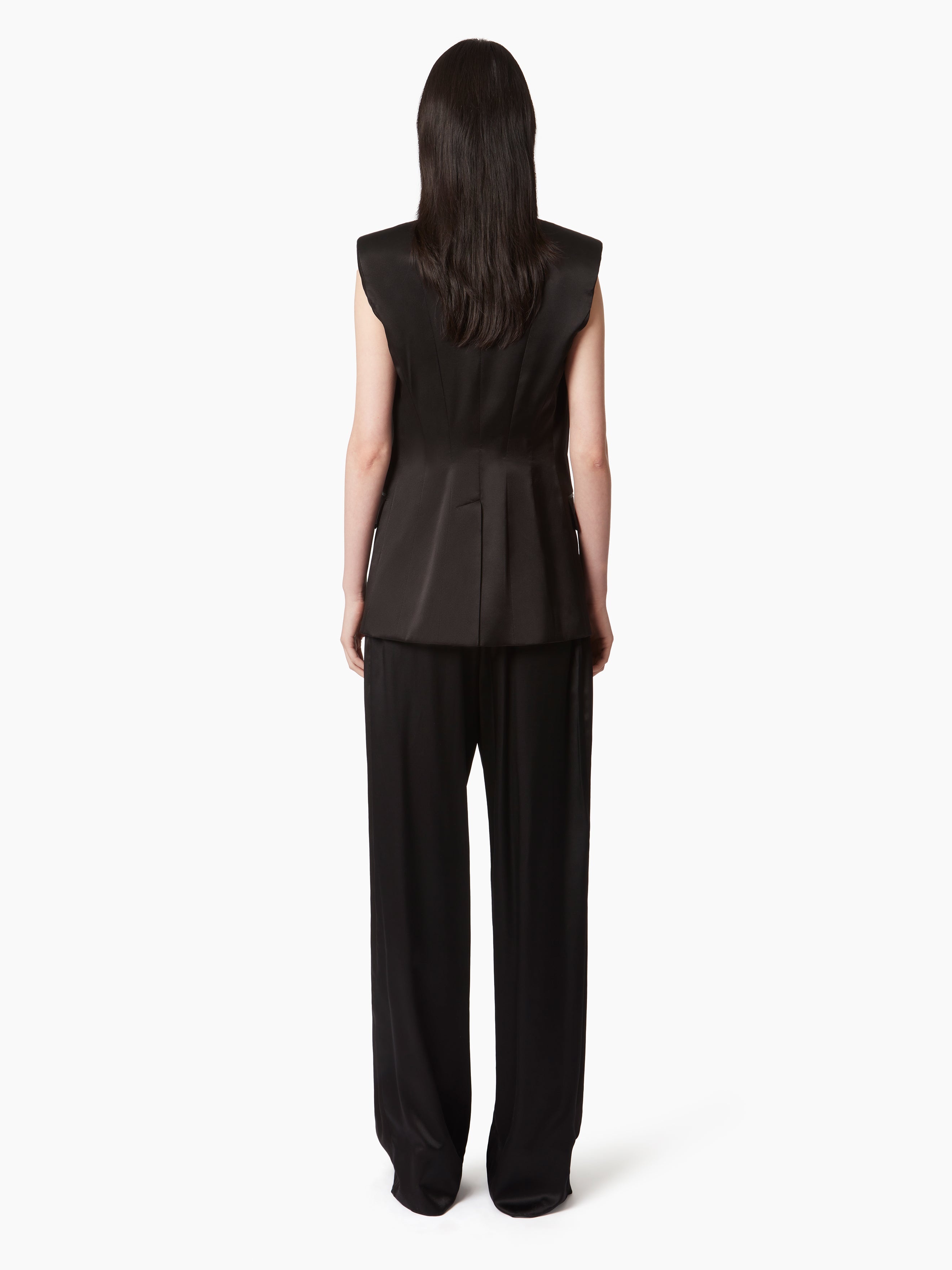 PLEATED WIDE-LEG PANTS - 3