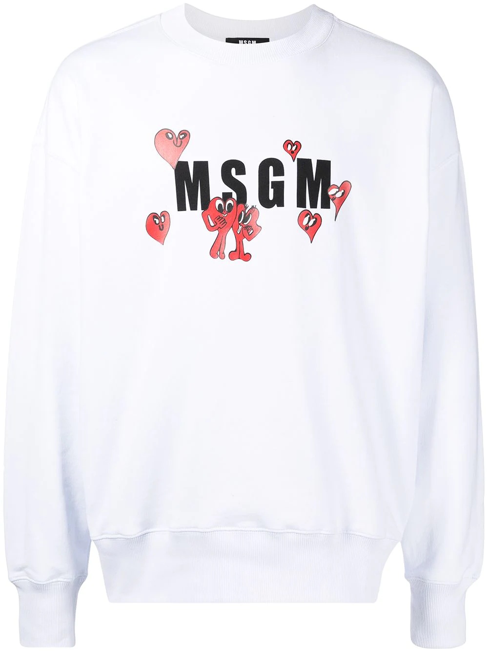 logo-print cotton sweater - 1