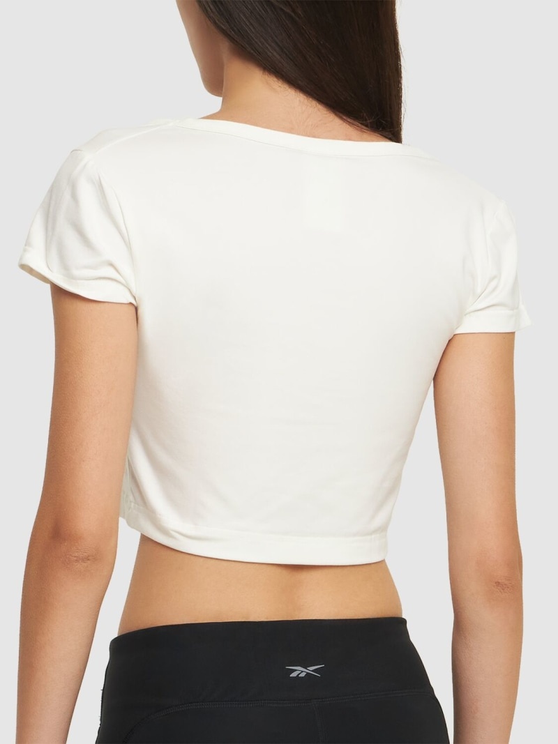 Cropped jersey top - 3