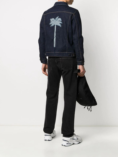 Palm Angels zip-front denim jacket outlook