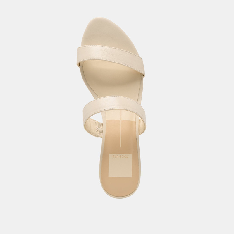 KAMILE SANDALS BONE LEATHER 8