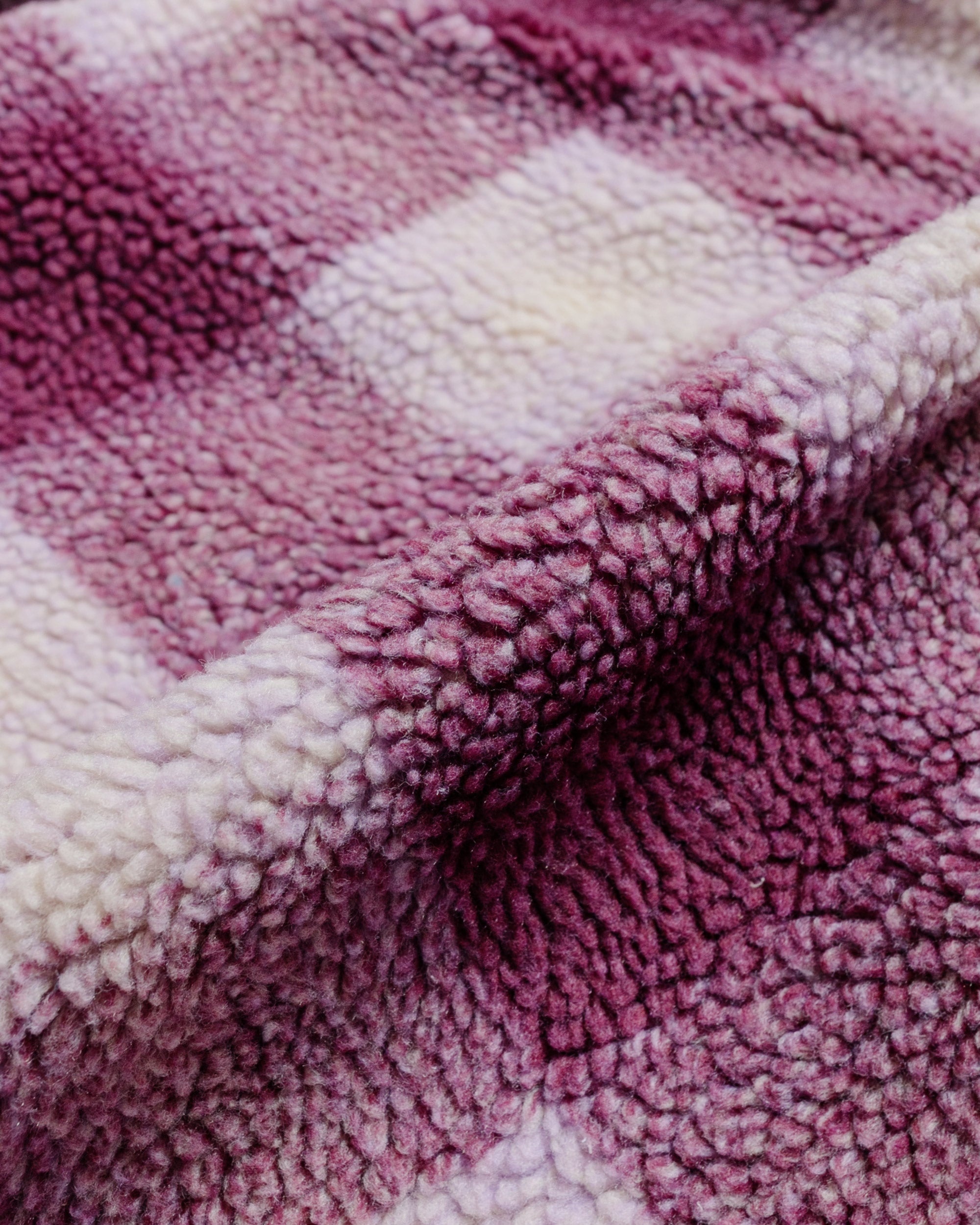 Stüssy Zip Sherpa Shadow Plaid Berry - 2