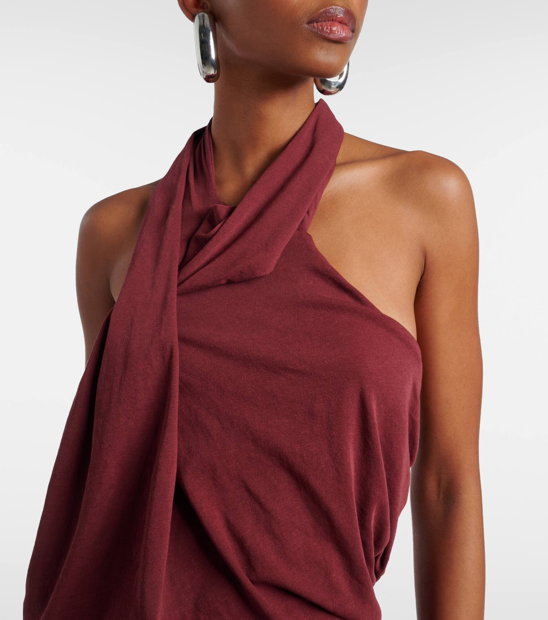 Shroud cotton-blend jersey maxi dress - 4