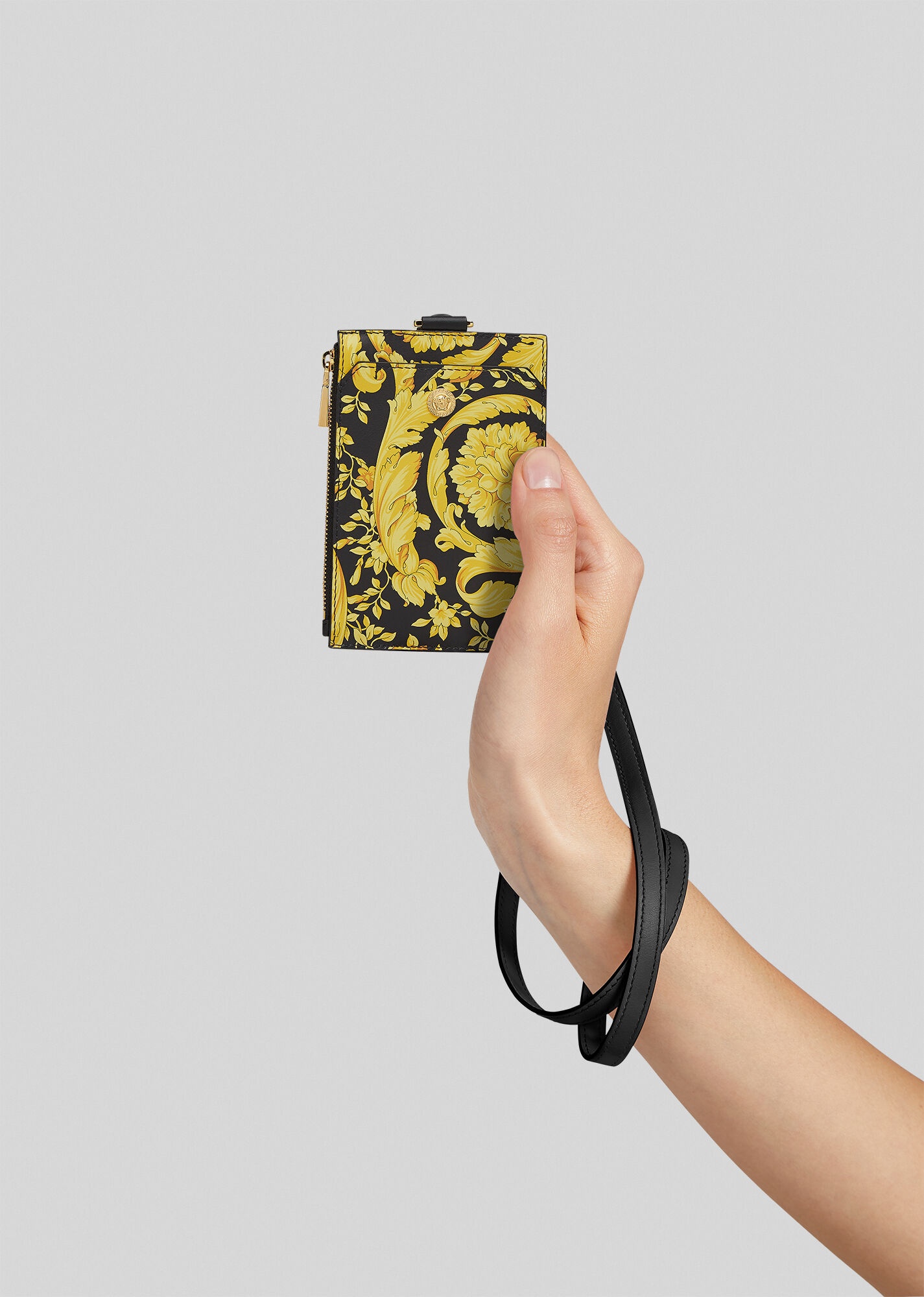 Barocco Print Leather Card Holder - 2