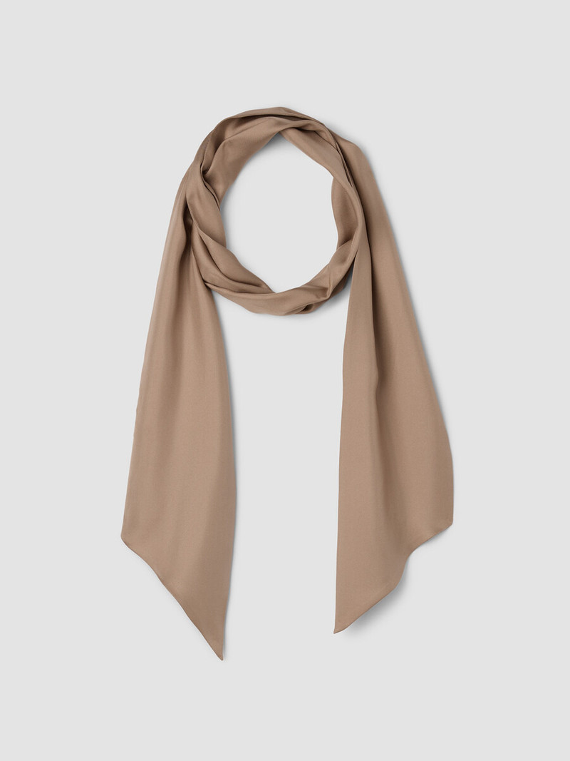 Silk Twill Double Tie Scarf 1