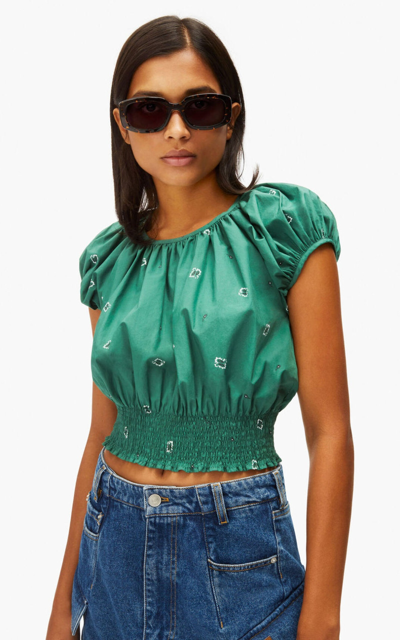 KENZO Short smocked 'Bandana' top outlook