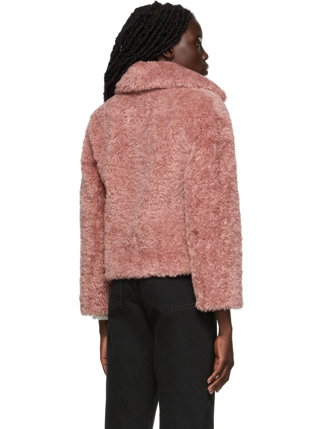 Pink Faux Shearling Jacket - 3