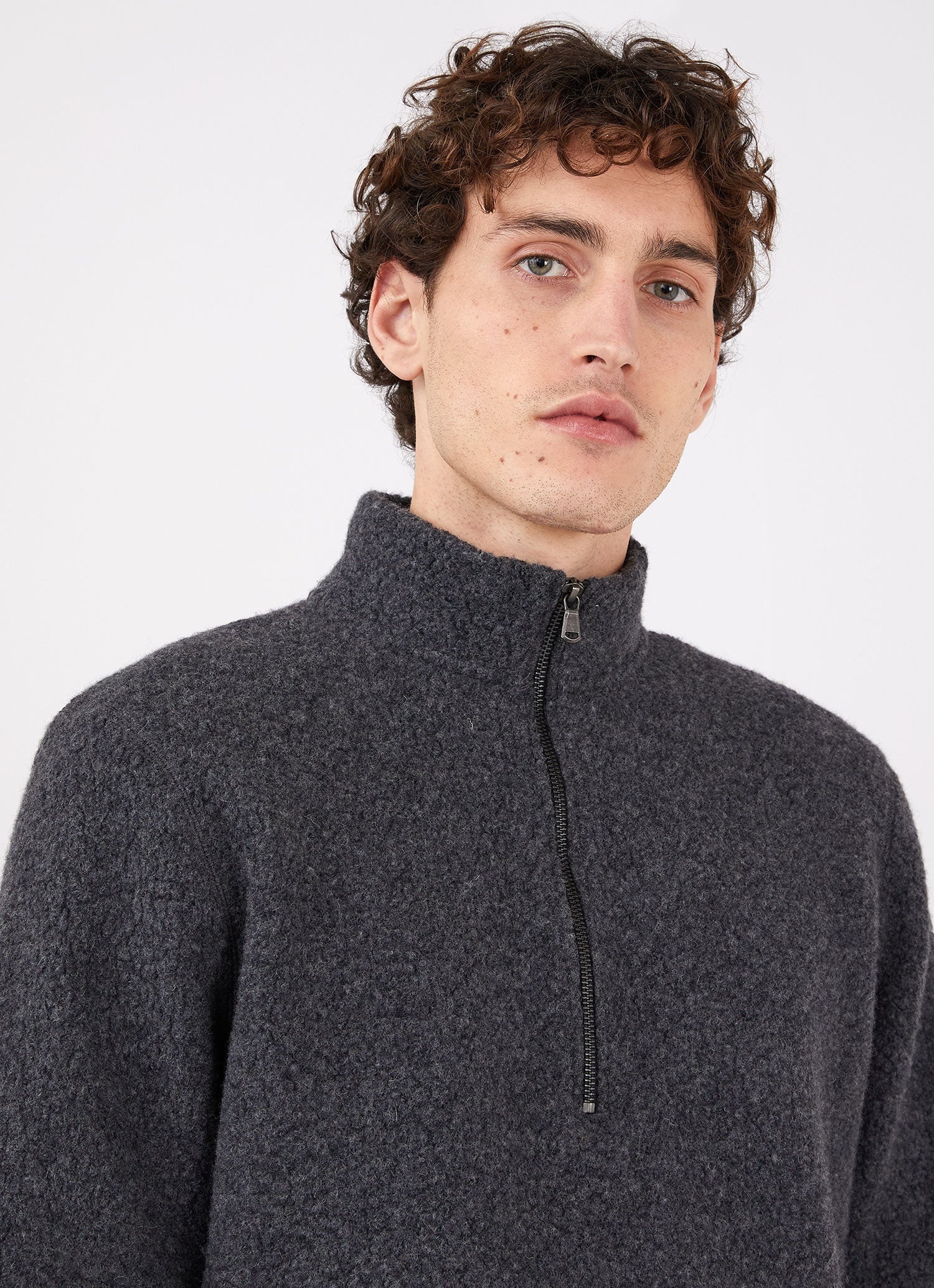 Wool Fleece Zip Neck - 5