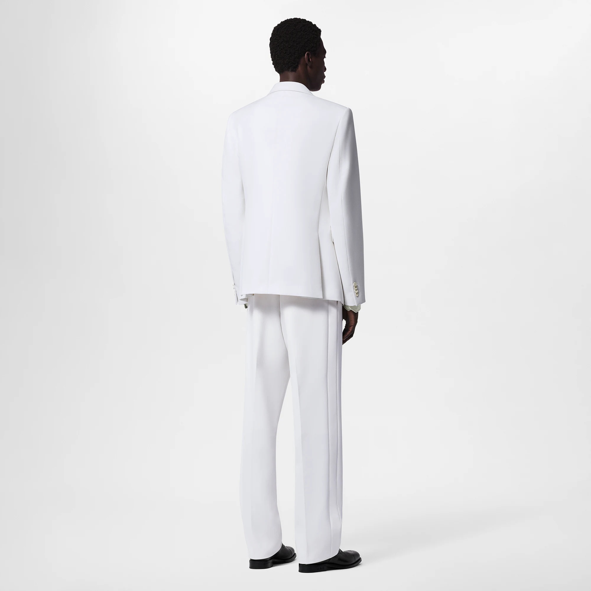 Single-Breasted Wool Blend Evening Jacket - 5