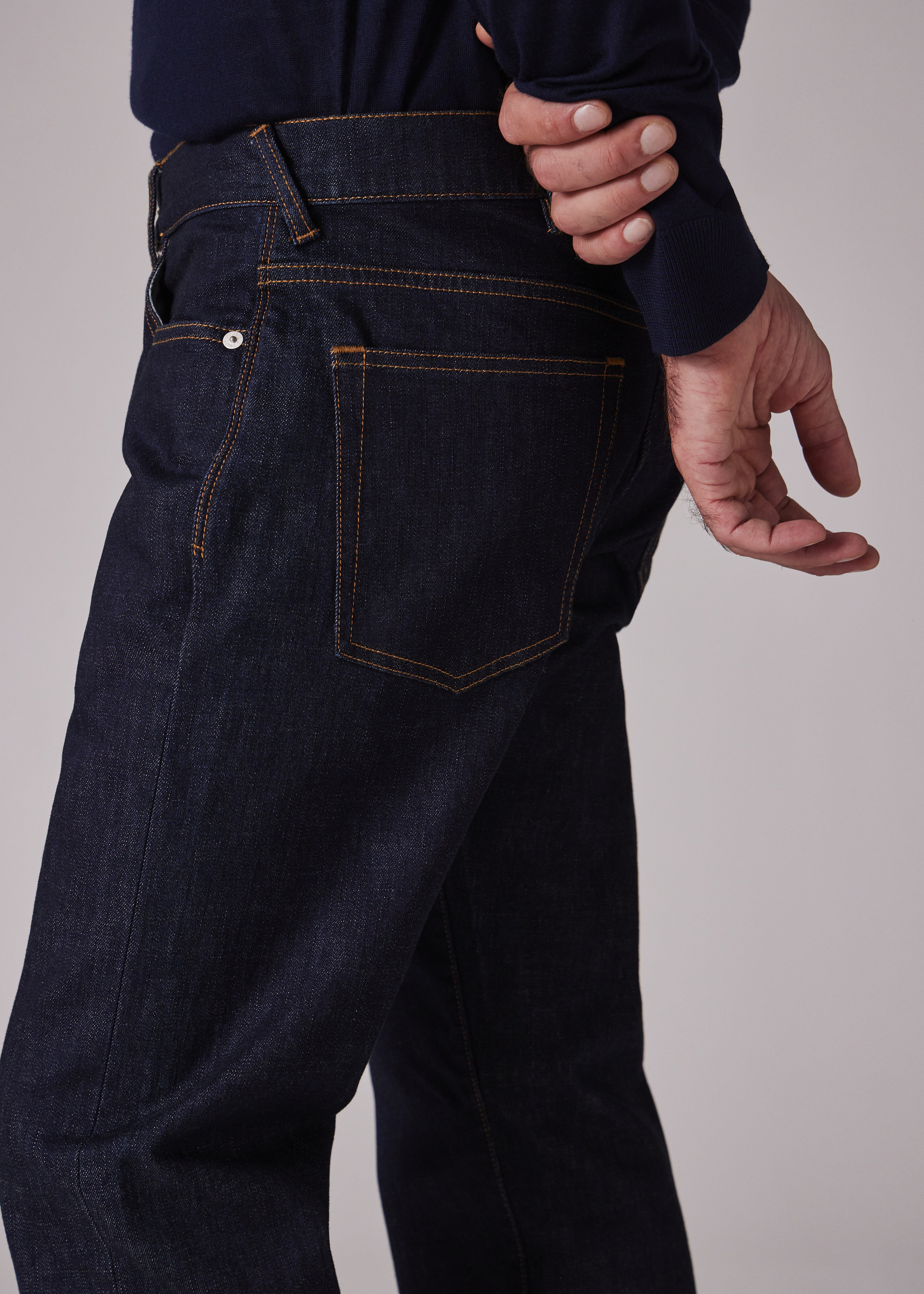 Tapered-Fit 'Crosshatch Stretch' Jeans - 5