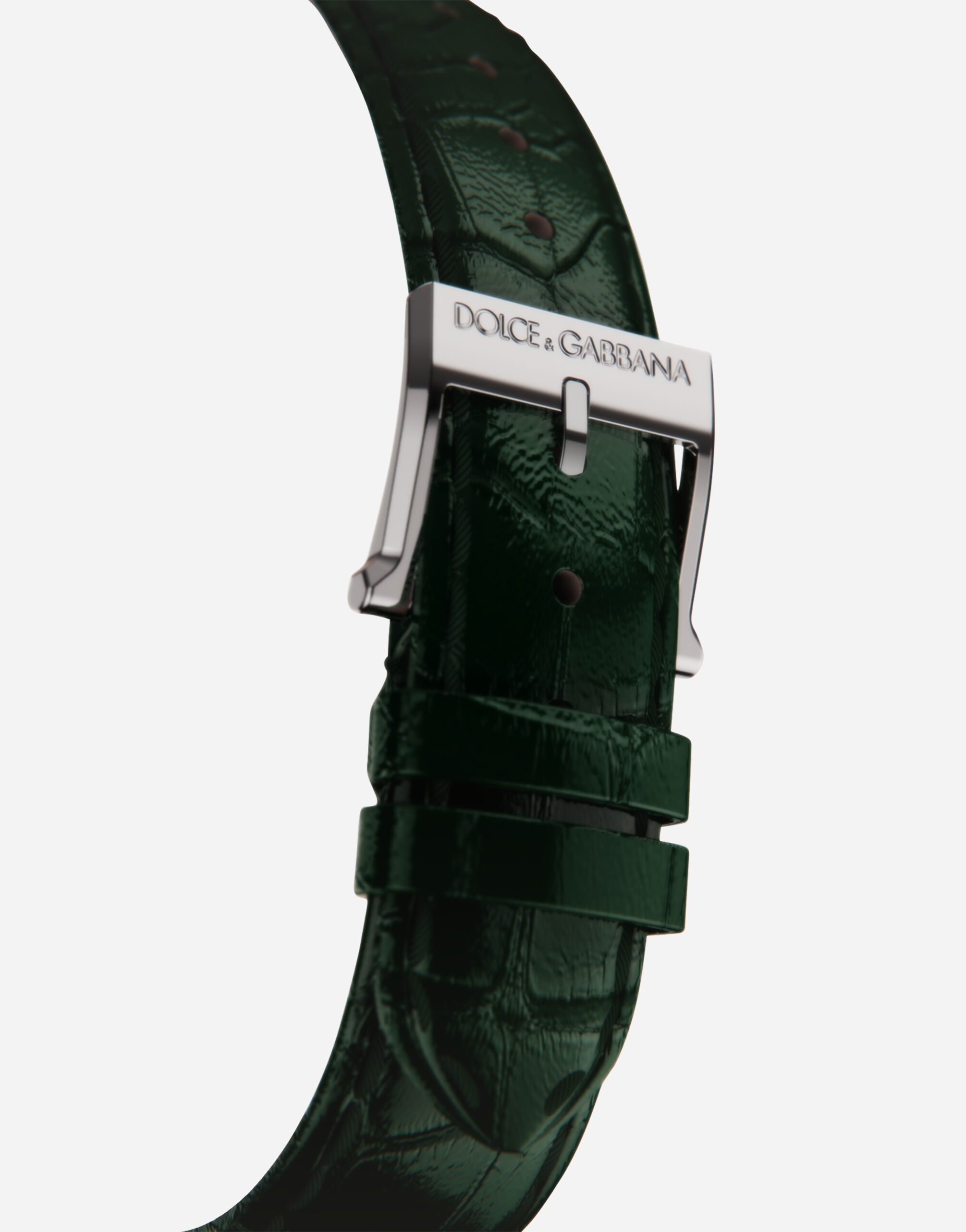 DG7 watch in steel with malachite and diamonds - 4