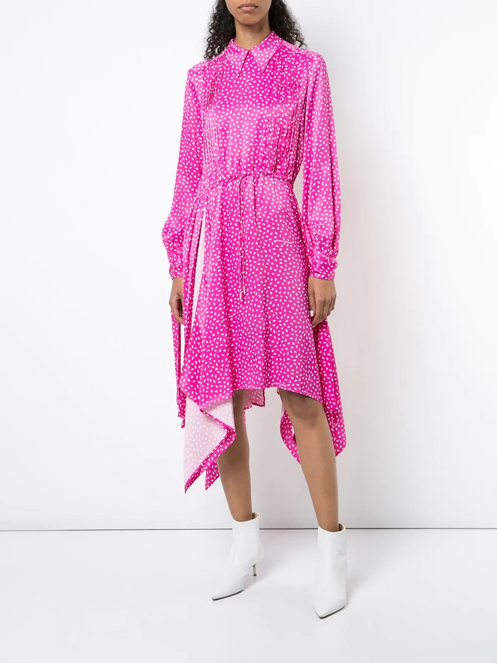 printed satin dress - 2
