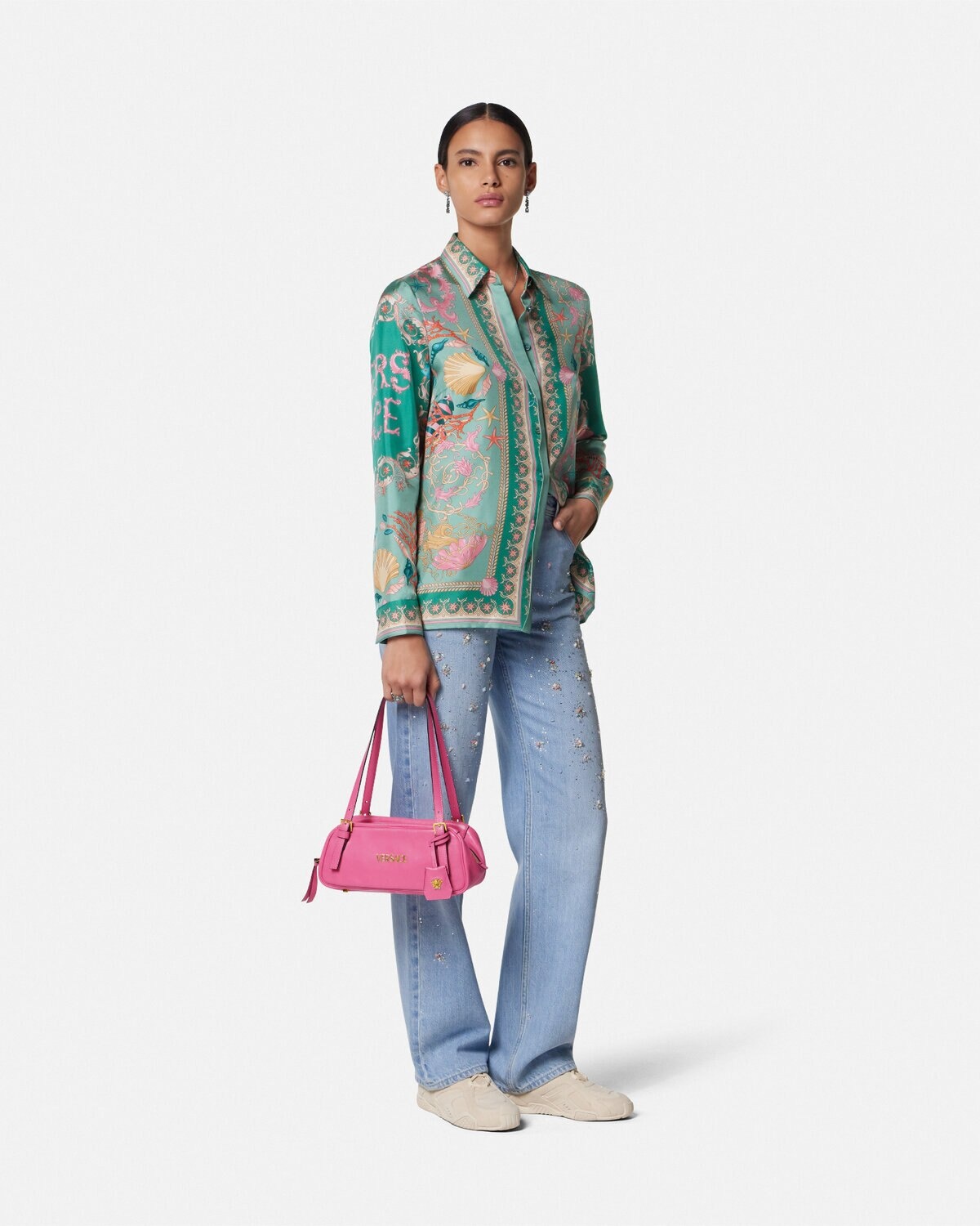 Versace Tag Bowling Shoulder Bag - 3