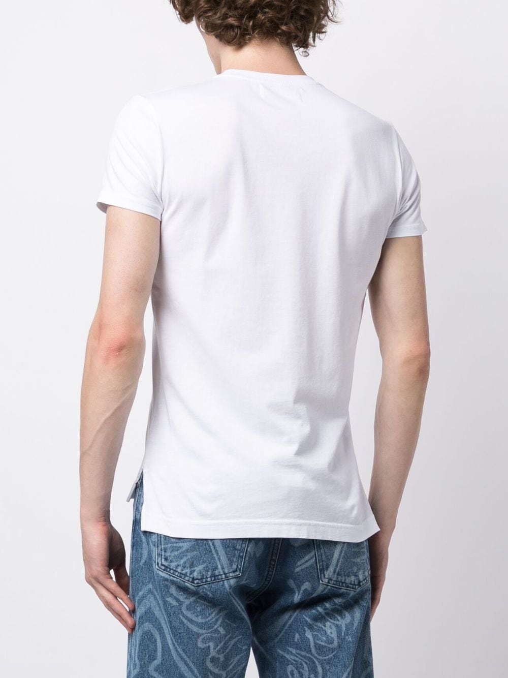 Orb logo-embroidery cotton T-shirt - 4