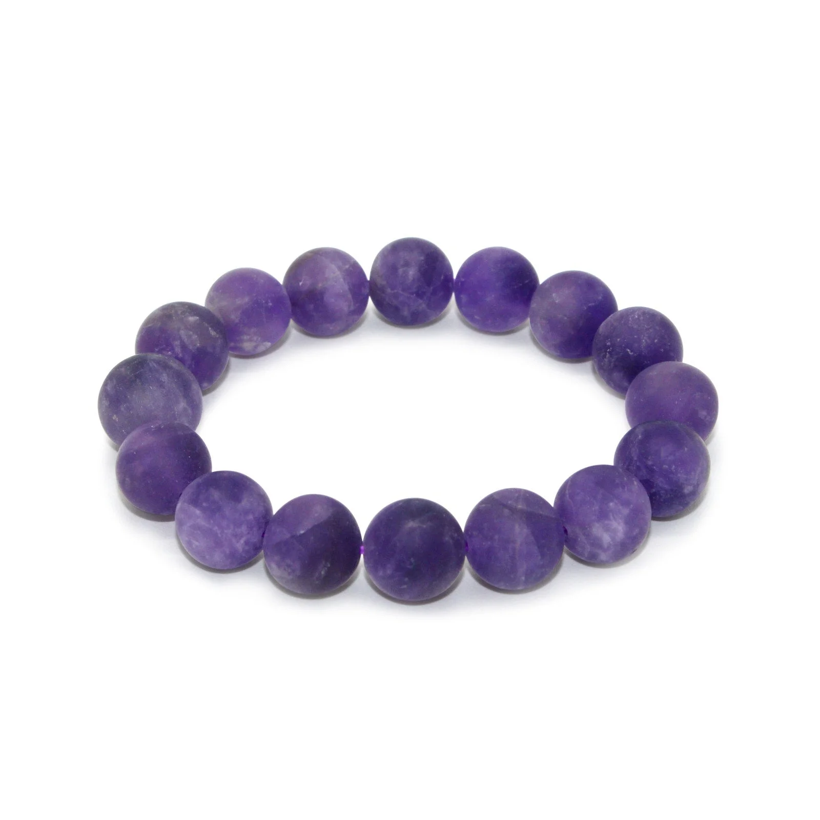 Bracelet - Matte Amethyst 12mm. - 1