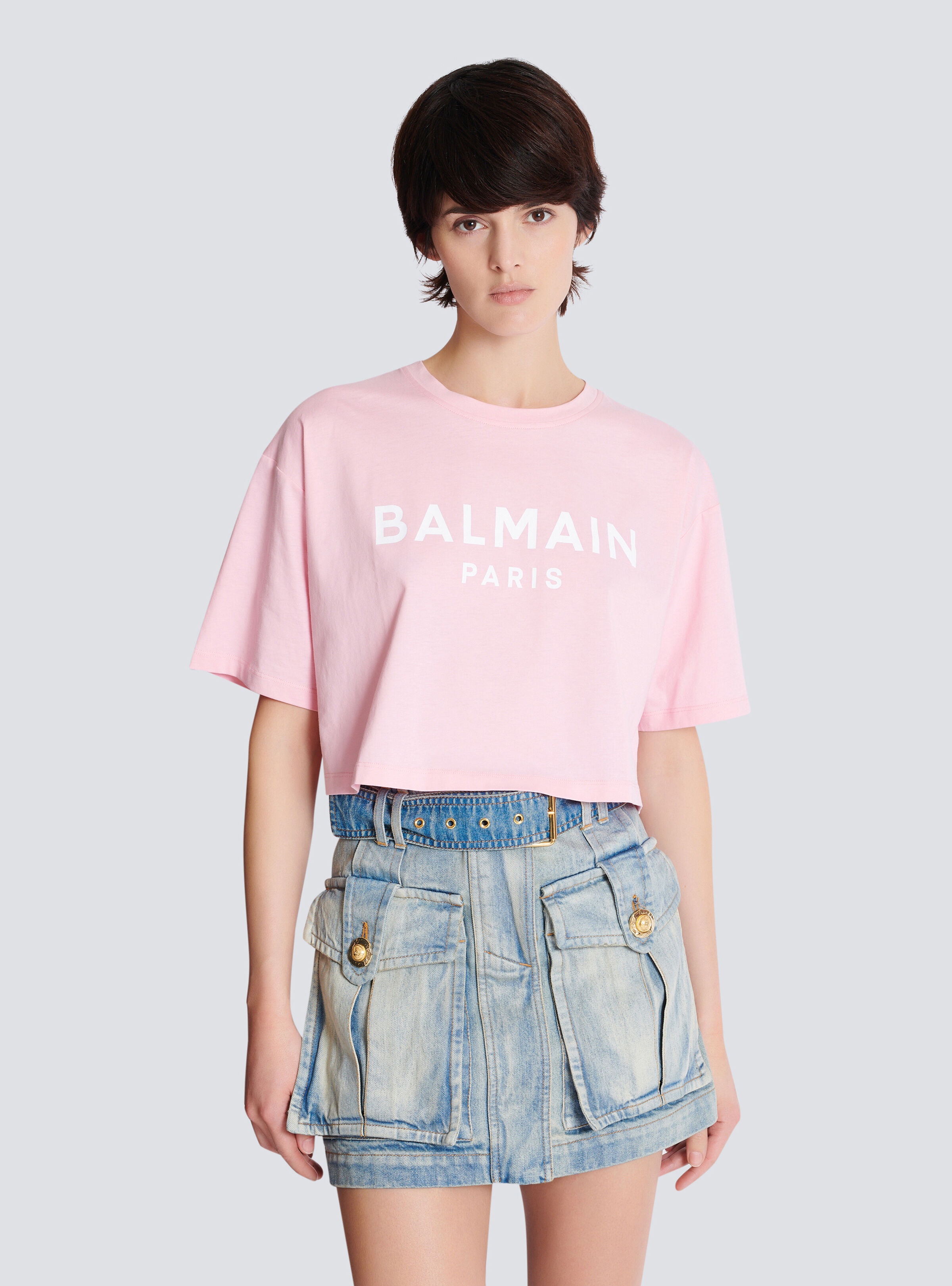 T-shirt with Balmain Paris print - 6
