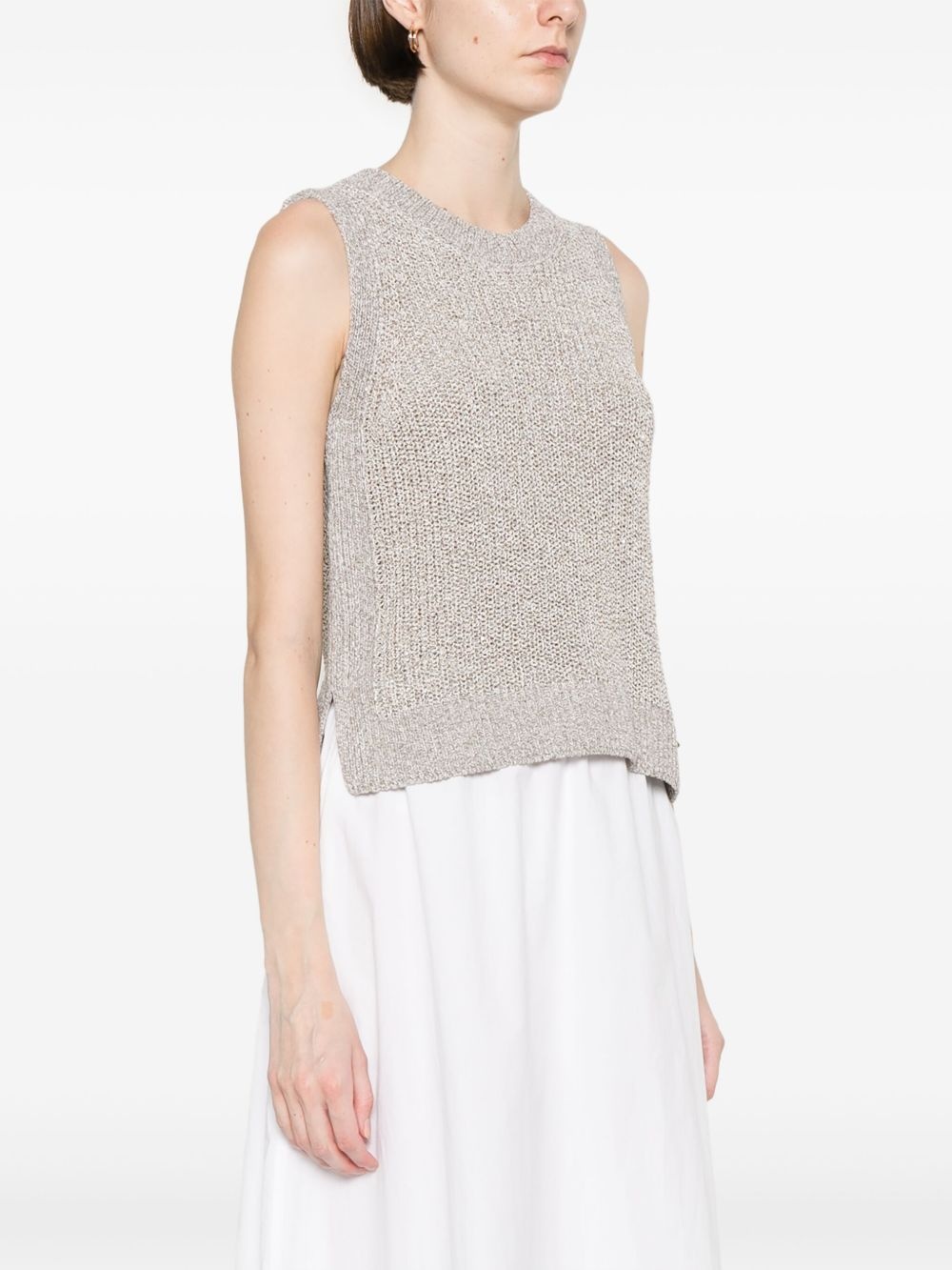 sequin-embellished knitted top - 3