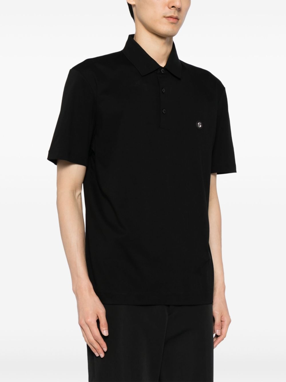 logo-appliqué polo shirt - 3
