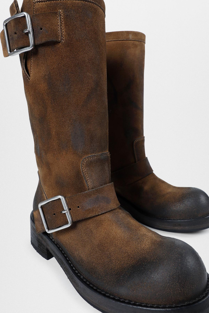 Sarith Engineer Biker Boots with Buckles 7
