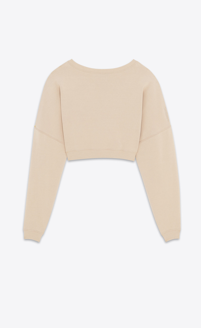 saint laurent cropped sweatshirt - 1
