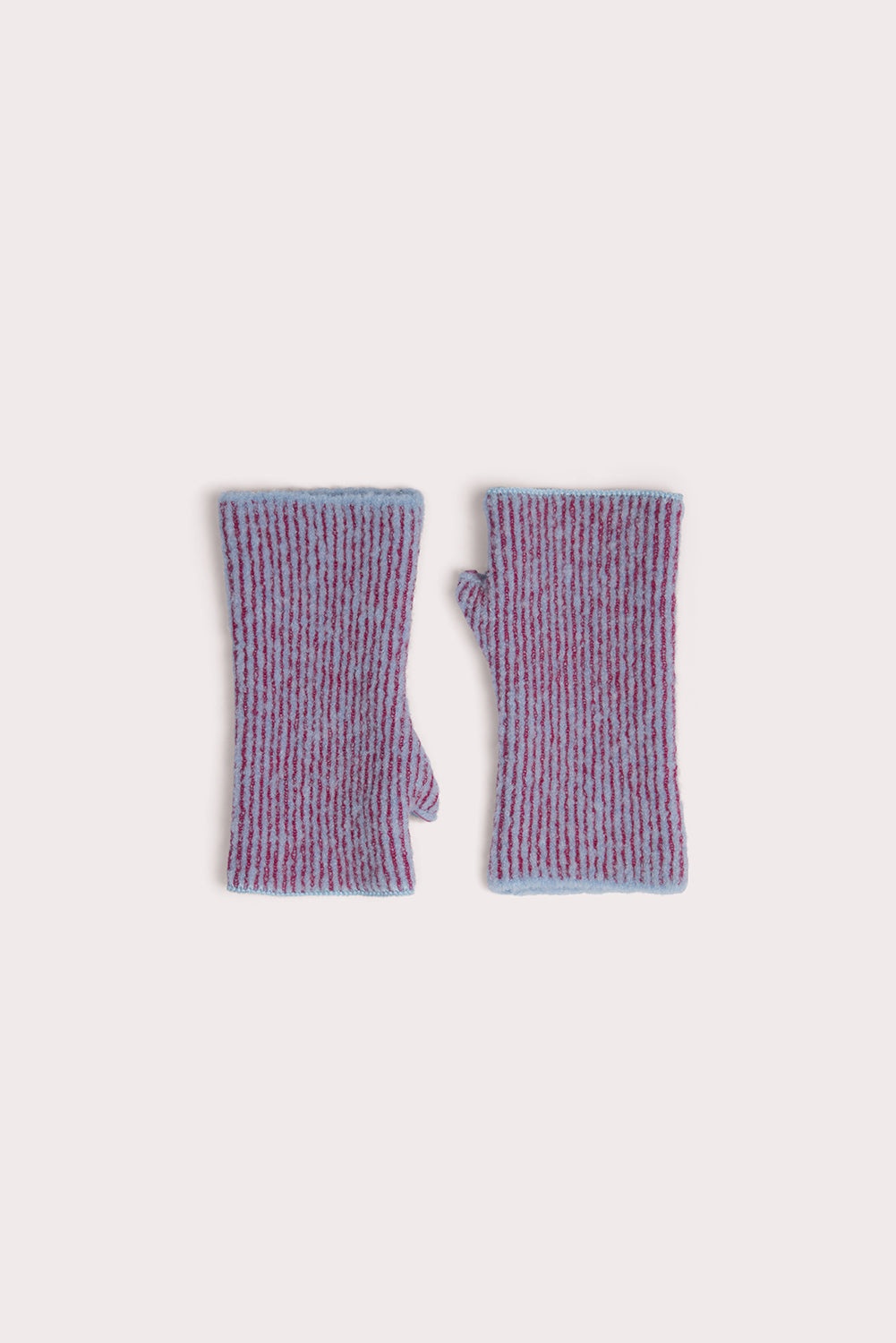 REBA GAUNTLET PALE BLUE MERINO WOOL - 1