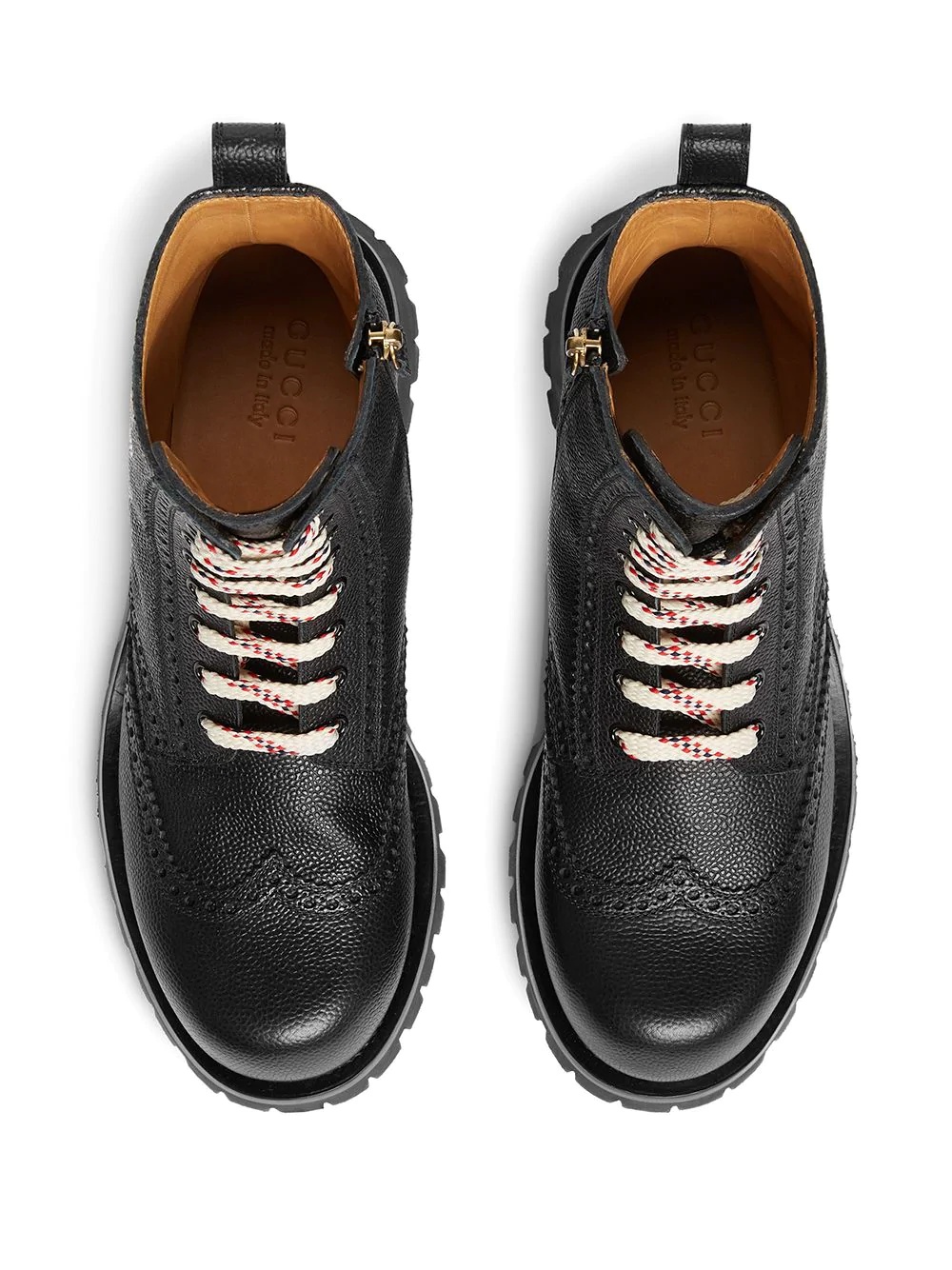 Leather brogue lace up boot - 4