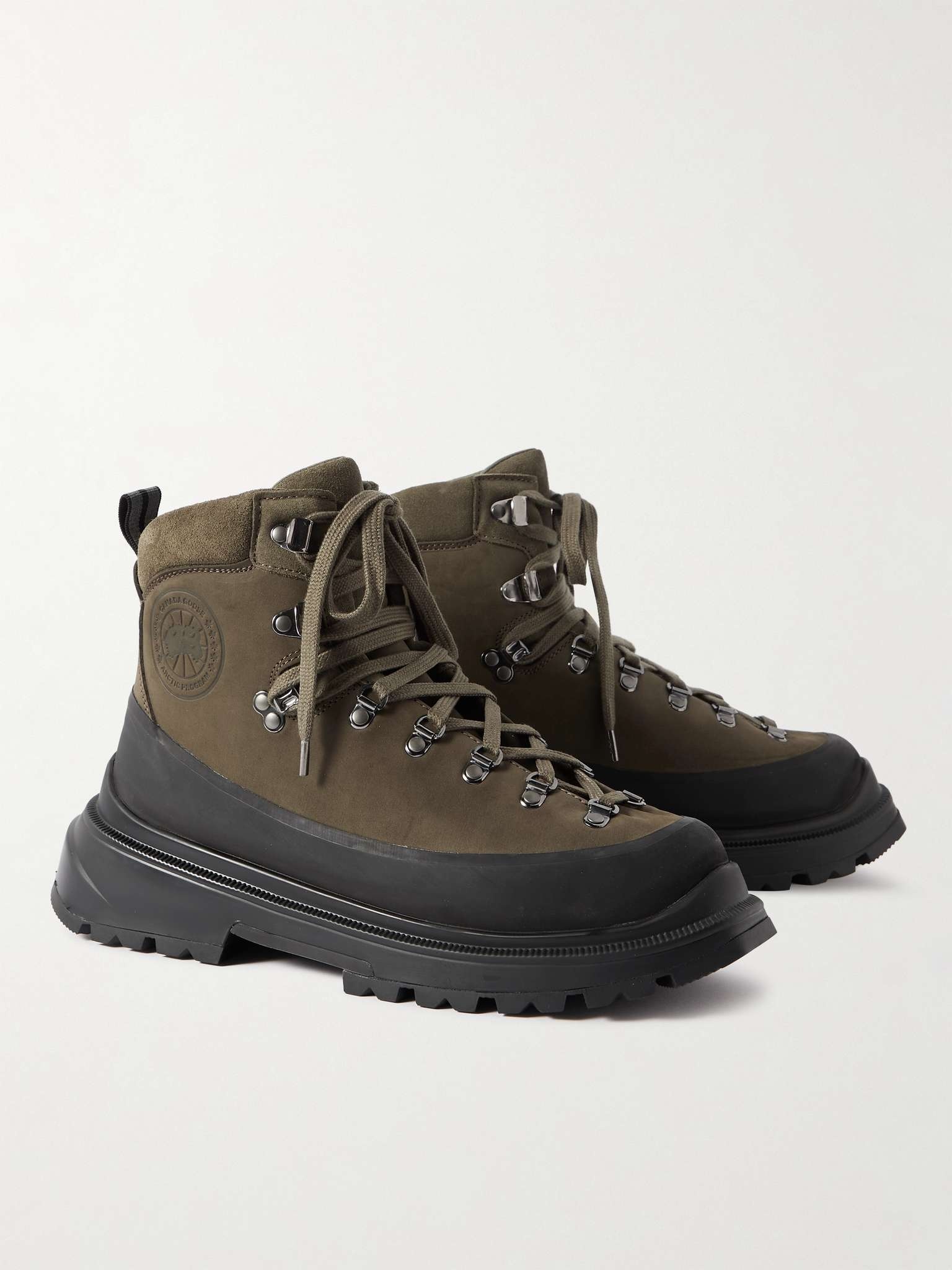 Journey Rubber and Nubuck-Trimmed Full-Grain Leather Hiking Boots - 4