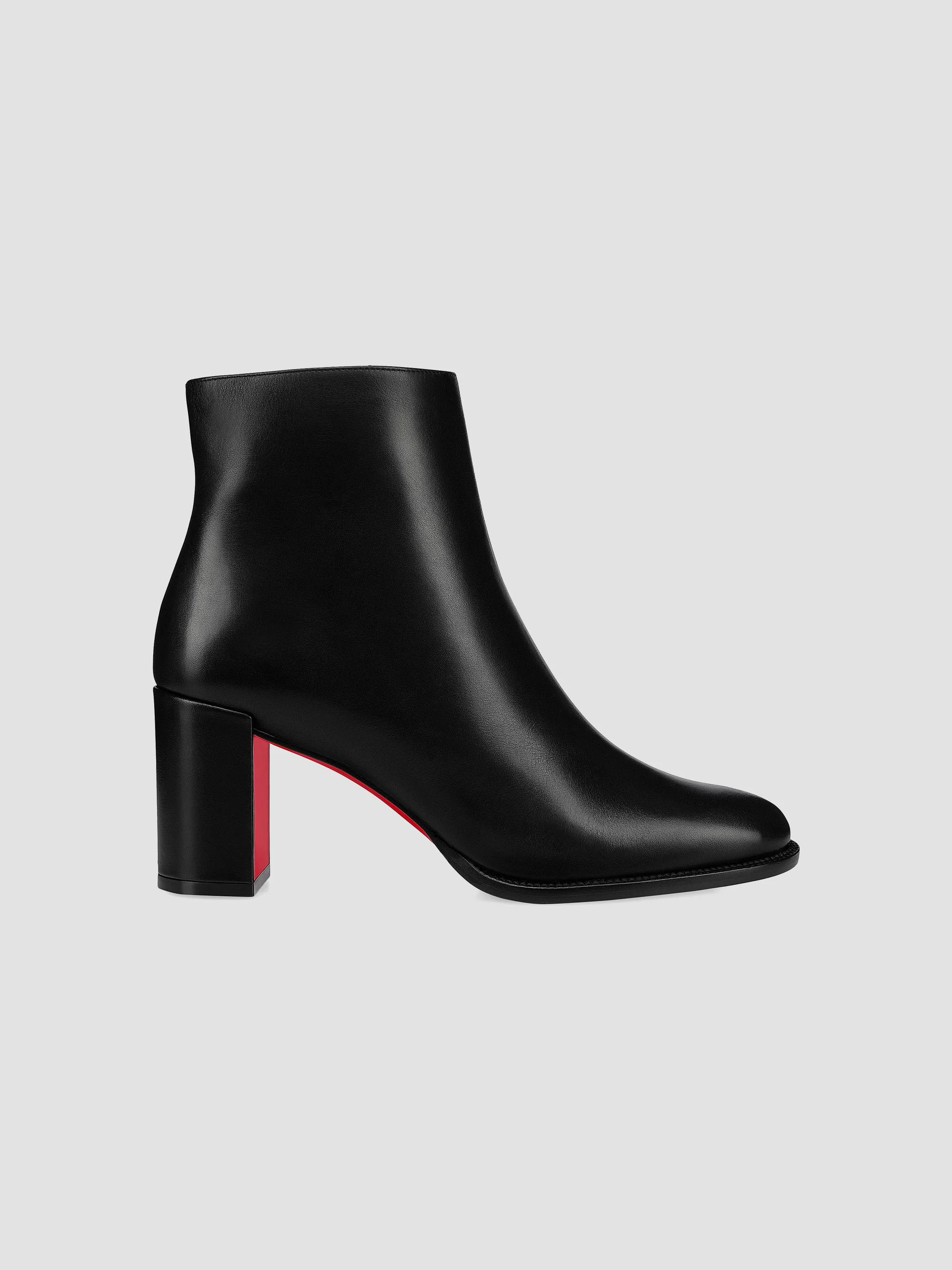 Women's Adoxa 70MM Leather Booties - Black - 1