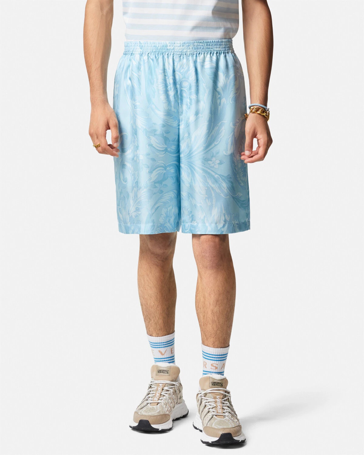Barocco Silk Shorts - 4